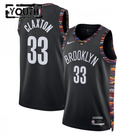 Maillot Basket Enfant Brooklyn Nets Nic Claxton 2025-26 Nike City Edition Noir Swingman Maillot Basket Enfant Brooklyn Nets Nic Claxton 2025-26 Nike City Edition Noir Swingman